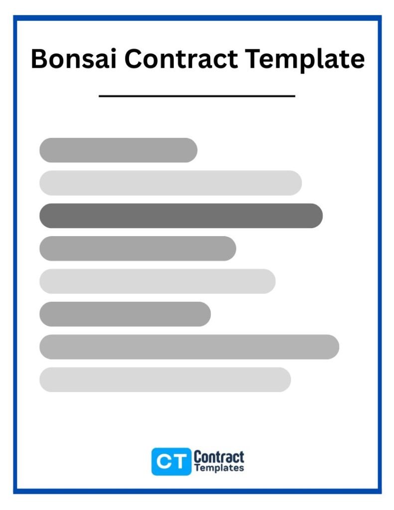 Bonsai Contract Template (Free Download – Word & PDF)