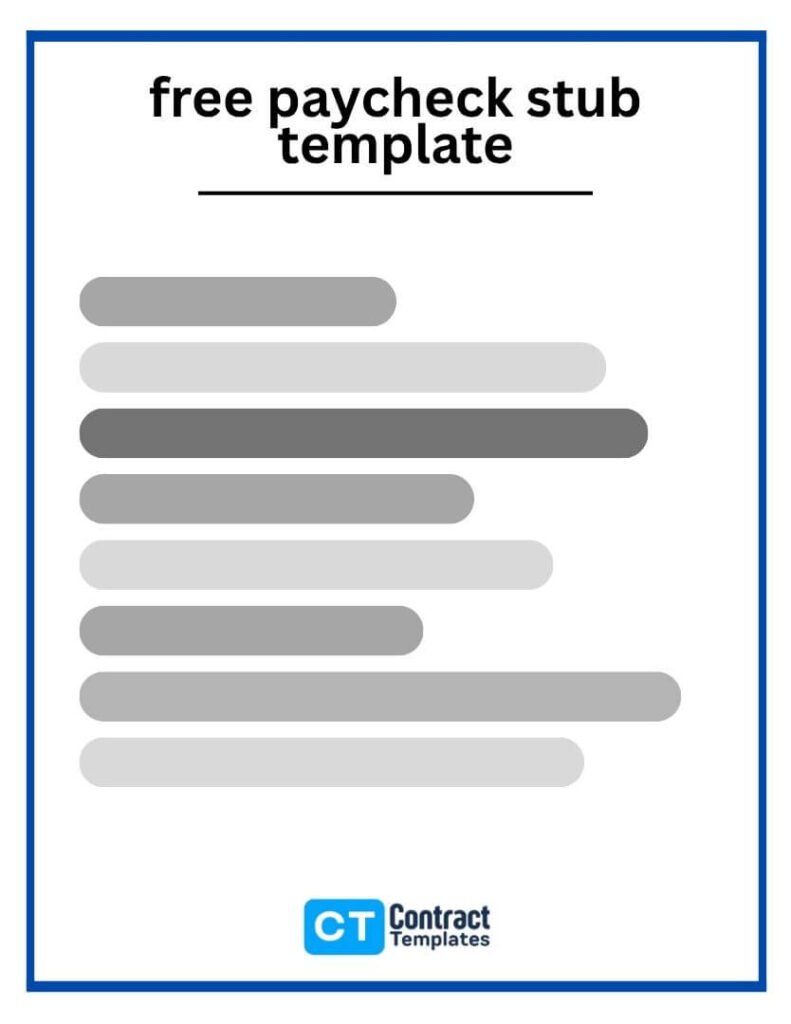 free paycheck stub template