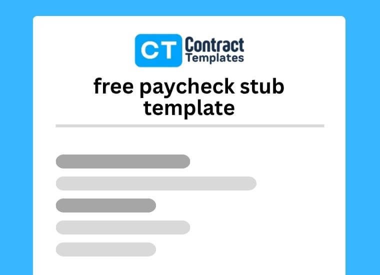 free paycheck stub template
