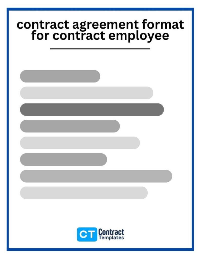 contract agreement format for contract employee