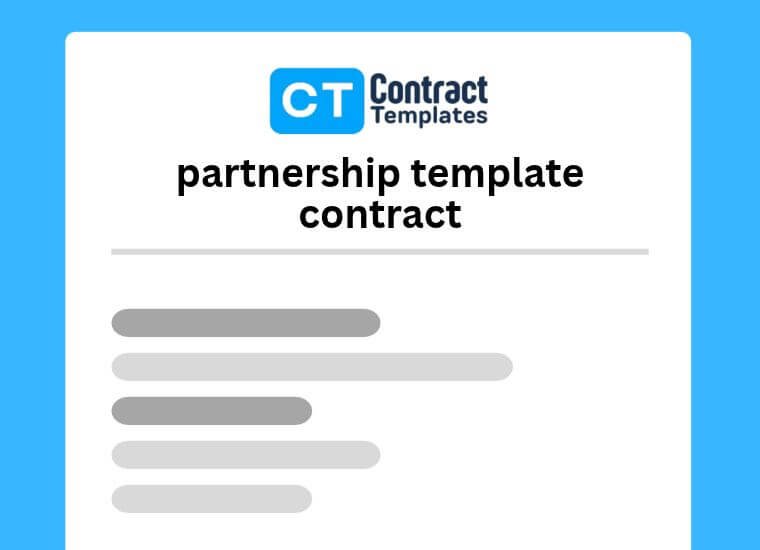 partnership template contract